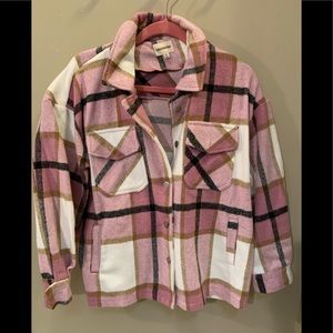 Mauve /Pink Plaid Shacket! Small